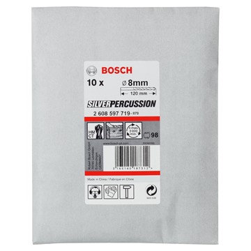 Bosch BETONGBORR SILVER 8X120MM 10ST