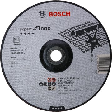 Bosch KAPSKIVA RAPIDO INOX 230X22,2X1,9MM