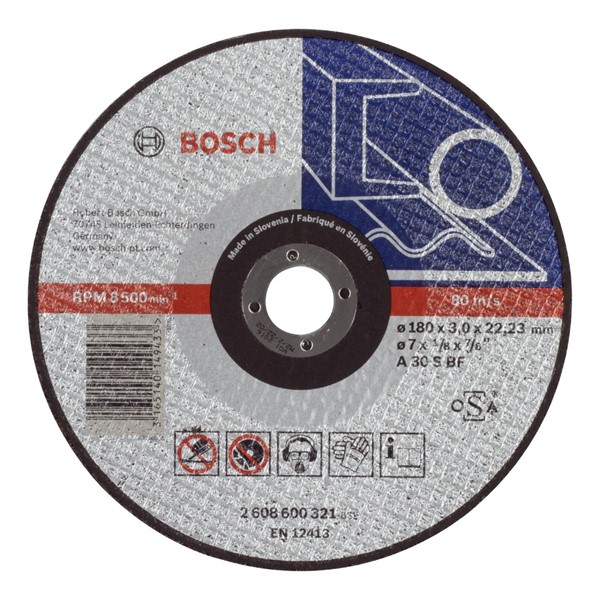 Bosch KAPSKIVA METALL RAK 180X3.0MM 1P