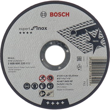 Bosch KAPSKIVA RAK 125X1,6MM INOX