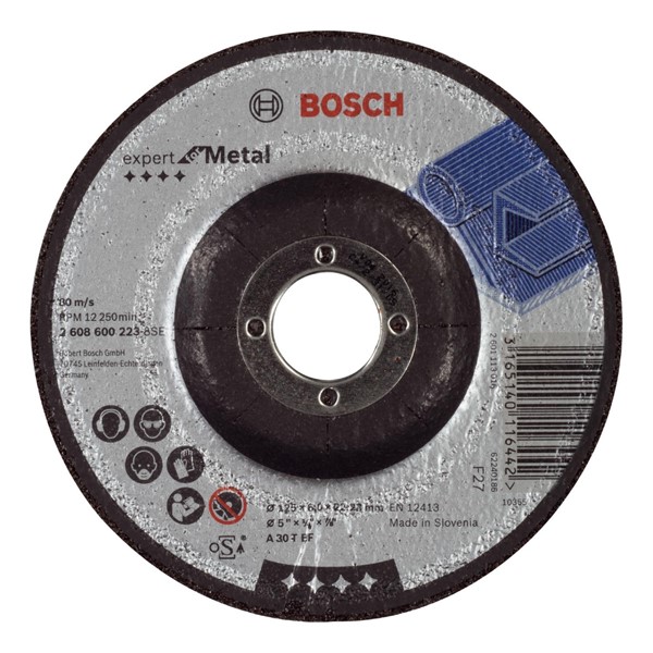 Bosch SLIPSKIVA 125X6MM METALL K30