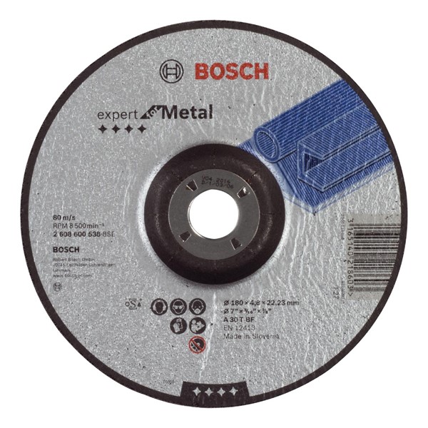 Bosch SLIPSKIVA METALL 180X4,8X22,2MM