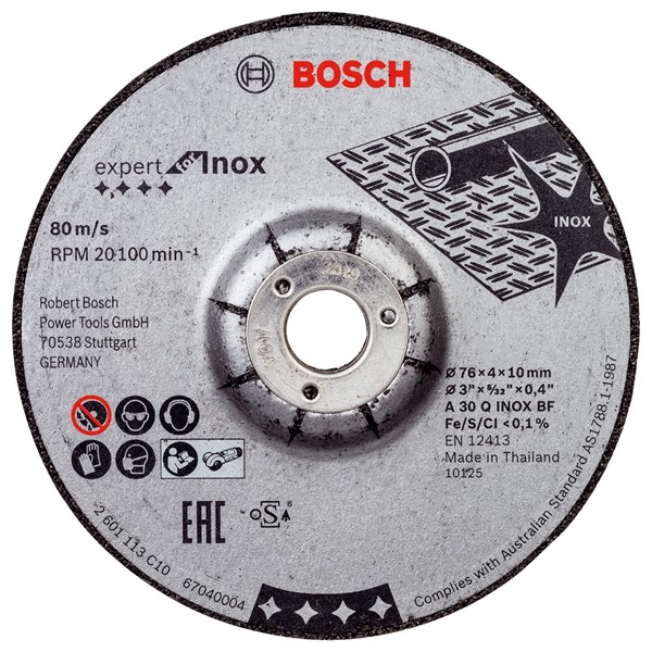 Bosch SLIPSKIVA TIL METAL 76X4X10MM 2ST