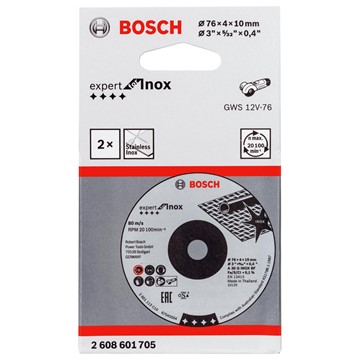 Bosch SLIPSKIVA TIL METAL 76X4X10MM 2ST