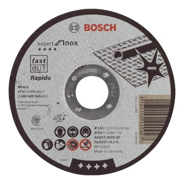 Bosch KAPSKIVA INOX 115X1X22,2MM