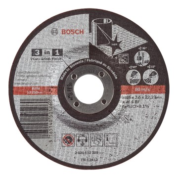 Bosch KAPSKIVA 125X2,5X22,23MM 3-IN-1
