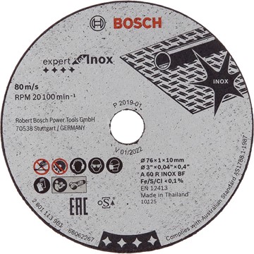 Bosch KAPSKIVA EXP INOX 76X1X10MM 5ST