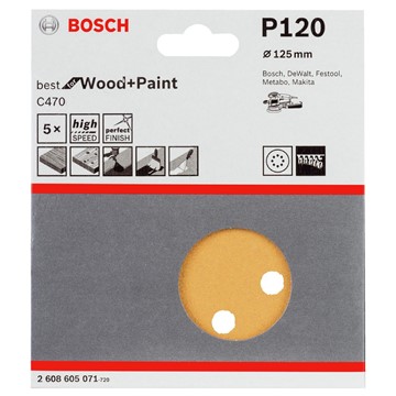 Bosch SLIPPAPPER BOSCH C470 BEST FOR WOOD AND PAINT EXCENTERSLIP