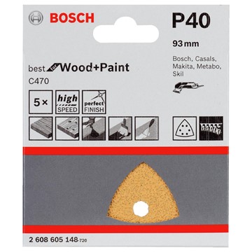 Bosch SLIPPAPPER BOSCH C470 BEST FOR WOOD AND PAINT DELTASLIP/MULTISÅG
