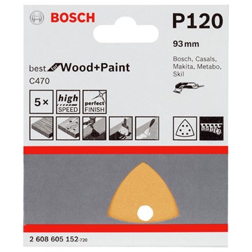 Bosch SLIPPAPPER BOSCH C470 BEST FOR WOOD AND PAINT DELTASLIP/MULTISÅG