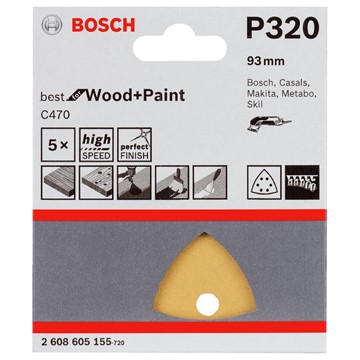 Bosch Hörnslipark Delta Bw K320 93mm 5-Pack