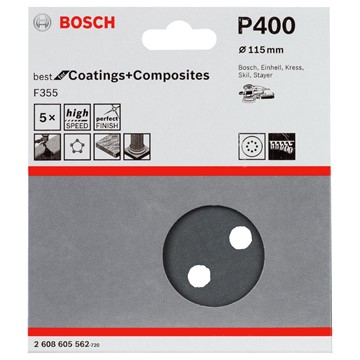 Bosch SLIPPAPPER BOSCH F355 BEST FOR COATINGS AND COMPOSITES EXCENTERSLIP
