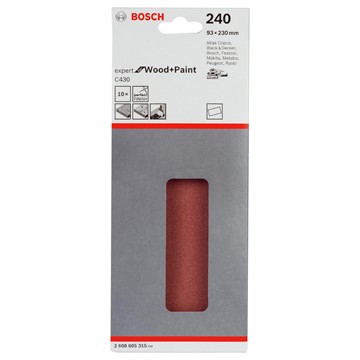 Bosch PLANSLIPPAPPER RW U/H K240 93X230MM 10ST
