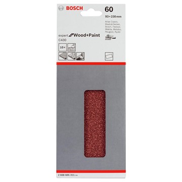 Bosch PLANSLIPPAPPER RW U/H K60 93X230MM 10ST