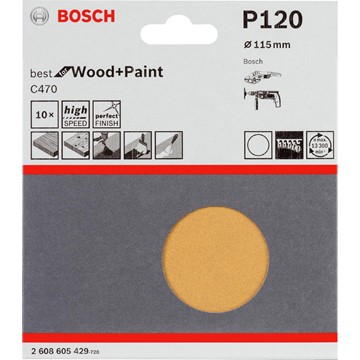 Bosch SLIPPAPPER BOSCH C470 BEST FOR WOOD AND PAINT