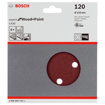 Bosch SLIPPAPPER BOSCH C430 EXPERT FOR WOOD AND PAINT EXCENTERSLIP