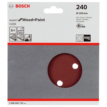 Bosch SLIPPAPPER BOSCH C430 EXPERT FOR WOOD AND PAINT EXCENTERSLIP
