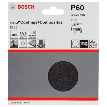 Bosch SLIPPAPPER BOSCH F355 BEST FOR COATINGS AND COMPOSITES VINKELSLIP