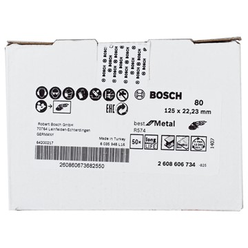 Bosch FIBERSLIPSKIVA BMTOP K80 Ø125MM