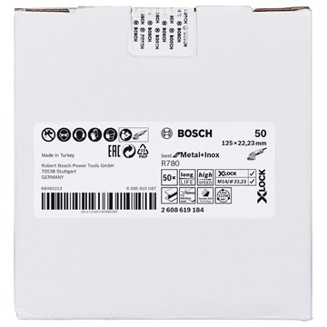 Bosch FIBERSLIPSKIVA BOSCH X-LOCK R780 BEST FOR METAL