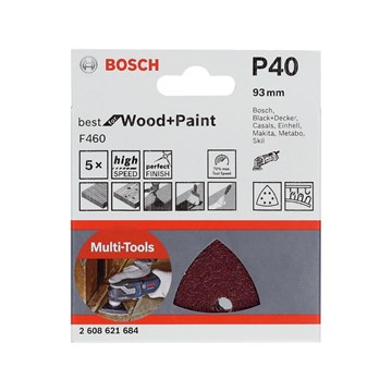 Bosch SLIPPAPPER BOSCH F460 BEST FOR WOOD AND PAINT DELTASLIP/MULTISÅG