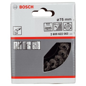 Bosch KOPPBORSTE FLÄTAD 75MM M10 0,5