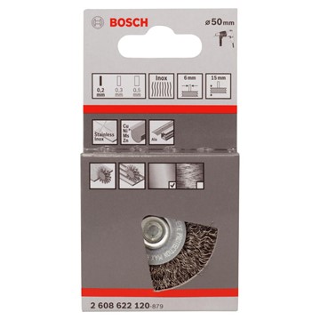 Bosch SKIVBORSTE VÅGFORMAD 50MM INOX6MM