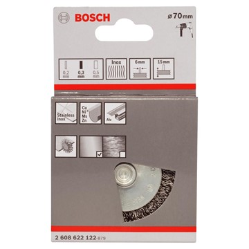 Bosch SKIVBORSTE VÅGFORMAD 70X0,3X15MM INOX6MM
