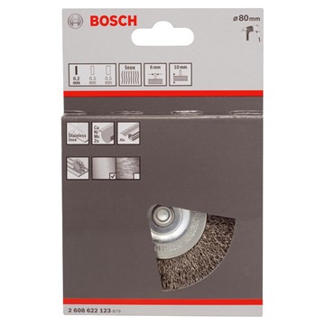 Bosch SKIVBORSTE VÅGFORMAD 80MM INOX6MM