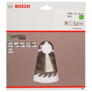 Bosch CIRKELSÅGKLINGA OPTILINE 165X2,6X30MM 36T