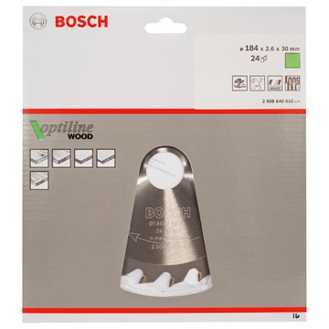 Bosch CIRKELSÅGKLINGA 184X30MM T24 OPTILINE