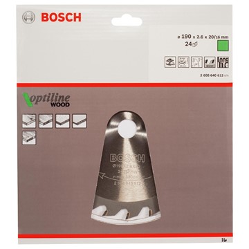 Bosch CIRKELSÅGKLINGA 190X20MM T24 OPTILINE