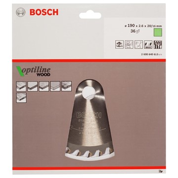 Bosch CIRKELSÅGKLINGA 190X20MM T36 OPTILINE