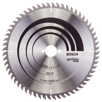 Bosch CIRKELSÅGKLINGA STAT 250X30MM 60T