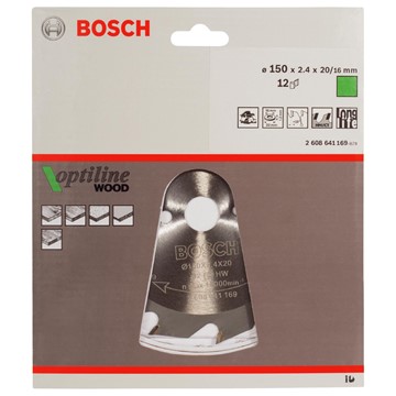 Bosch CIRKELSÅGKLINGA 150X2,4X20/16MM12T OPTIL