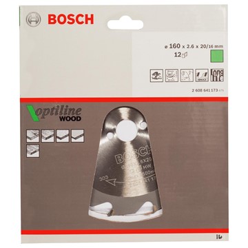 Bosch CIRKELSÅGKLINGA 160X2,6X20/16MM12T OPTIL