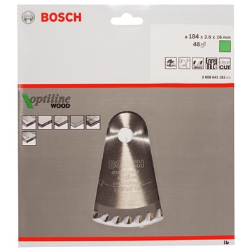 Bosch CIRKELSÅGKLINGA 184X2,6X16MM48T OPTILINE