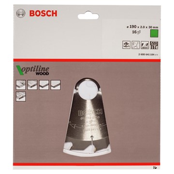 Bosch CIRKELSÅGKLINGA 190X2,0X30MM16T OPTILINE
