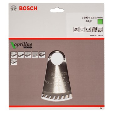 Bosch CIRKELSÅGKLINGA 190X2,6X30MM60T OPTILINE