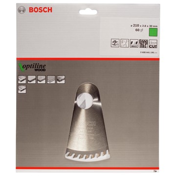 Bosch CIRKELSÅGKLINGA 210X2,8X30MM60T OPTILINE