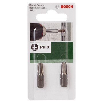 Bosch BITS PH3 25MM STANDARD 2ST