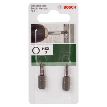 Bosch BITS IS3 25MM 1/4 2ST STANDARD