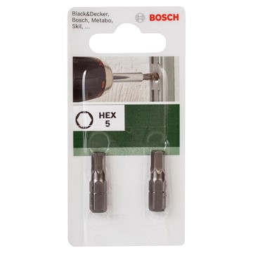 Bosch BITS IS5 25MM 1/4 2ST STANDARD