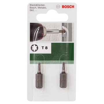 Bosch BITS T8 25MM STANDARD 2ST