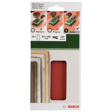 Bosch SLIPPAPPER 93X185MM K180 8-HÅL10ST GL
