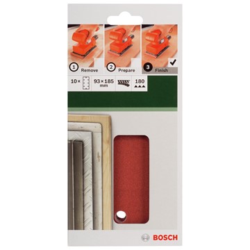 Bosch SLIPPAPPER 93X185MM K180 BD-HÅL 10ST GL