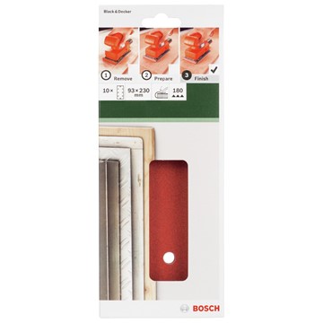 Bosch SLIPPAPPER 93X230MM K180 BD-HÅL 10ST GL
