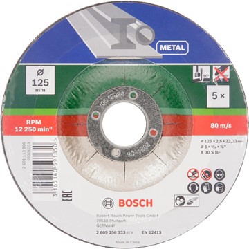 Bosch KAPSKIVA METAL 125X2,5X22,2MM 5ST GL