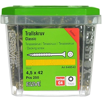ESSVE TRALLSKRUV CLASSIC CORRSEAL TX20 4,5X42 250ST