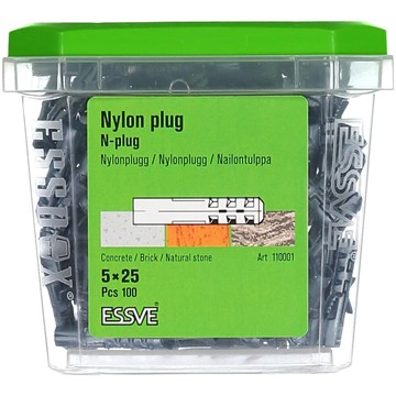 ESSVE Nylonplugg 5x25mm 100st/pkt